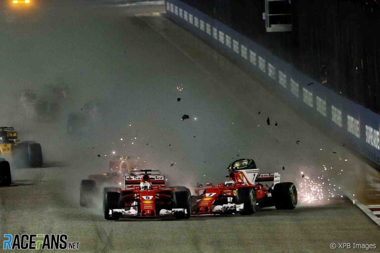 Ferrari F1 Championship Dreams Dashed in Fierce Singapore Crash 5 vettels singapore crash is why his title hopes are over racefans Ferrari F1 Championship Dreams Dashed in Fierce Singapore Crash